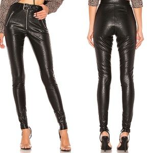danielle guizio belted leather pants